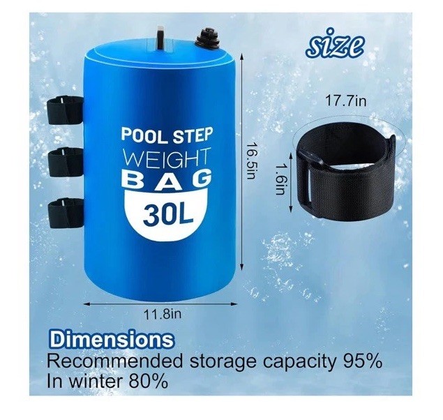 Universal Pool Ladder Step Weights 30L Large Pool Steps Fillable Sand Bags