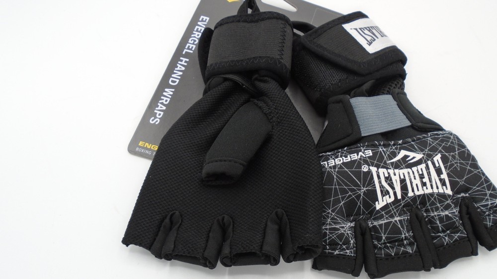 Everlast EverGel Hand Wraps (Black Printed, Medium)