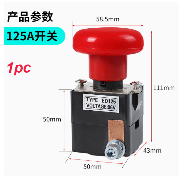 1PCS 250A 96V Emergency Button Stop Switch Disconnect Switch Electric Vehicle E#