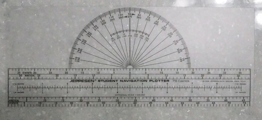 Vintage Jeppesen CR-1 Pilot Flight Instruction Handbook Navigation Plotter PN-1