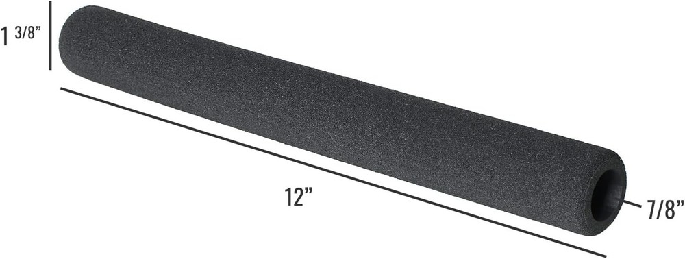 Foam Hand Grip Replacement for Standard Handle Canes Thick Cushioned Black 1 PC