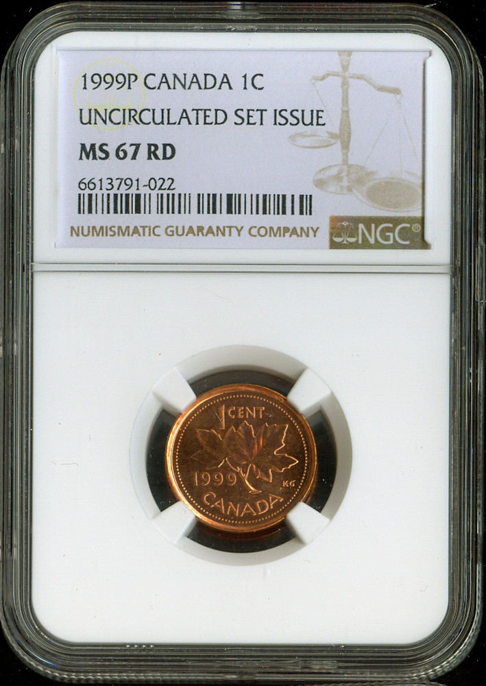 1999 P Canada Test Cent 1C NGC MS67 RD - Quality