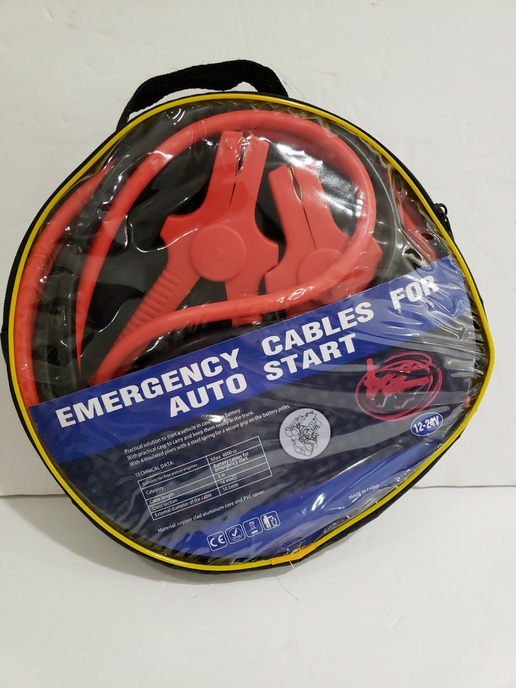 Emergency Jumper Cables for Auto Start Battery Cables