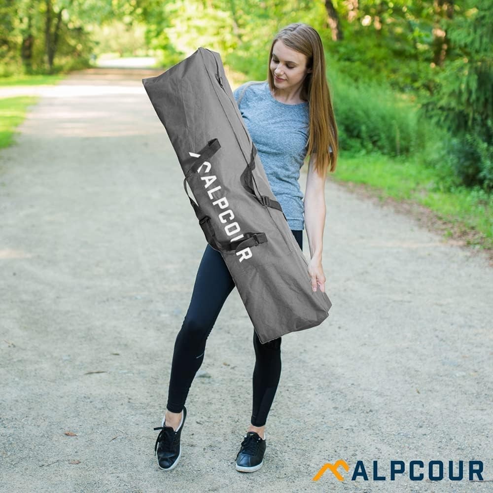 Durable Lightweight Grey Camping Cot Bag Water Resistant Storage Solution