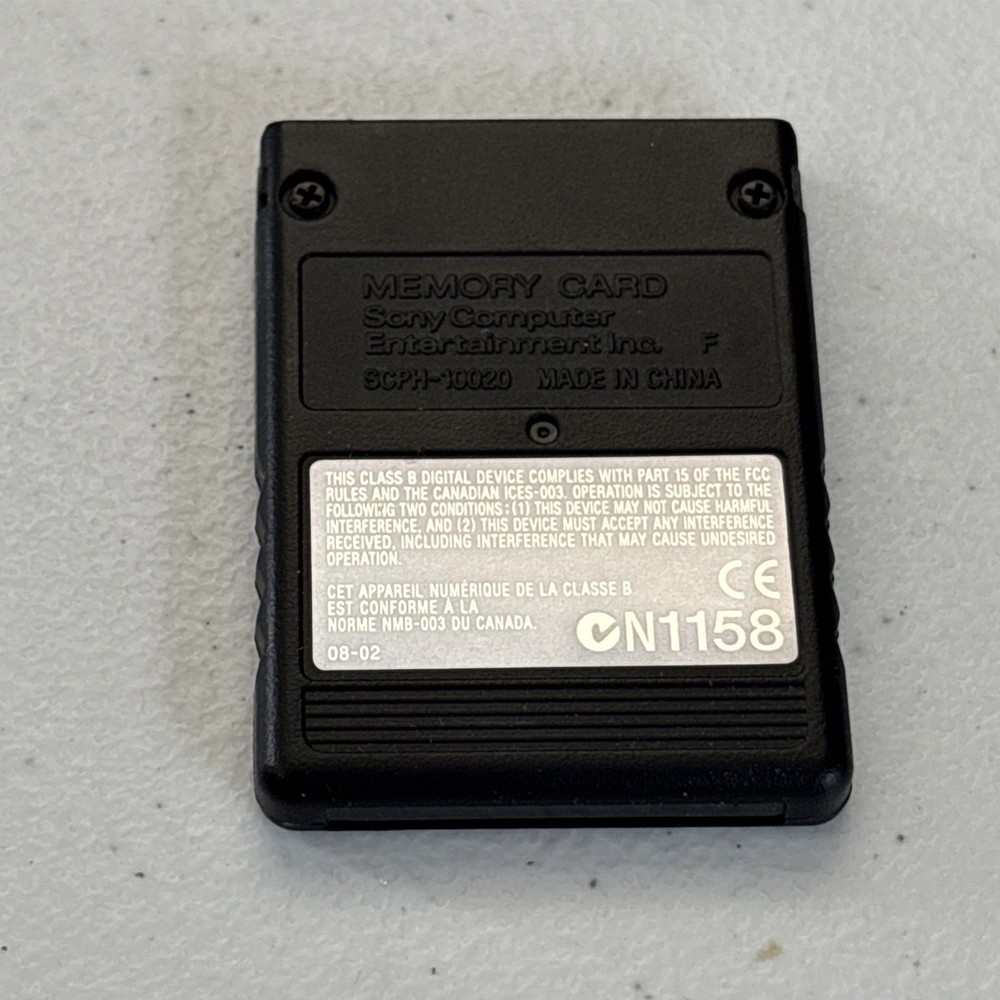 Black Sony Playstation 2 PS2 Original OEM MagicGate 8mb Memory Card Authentic