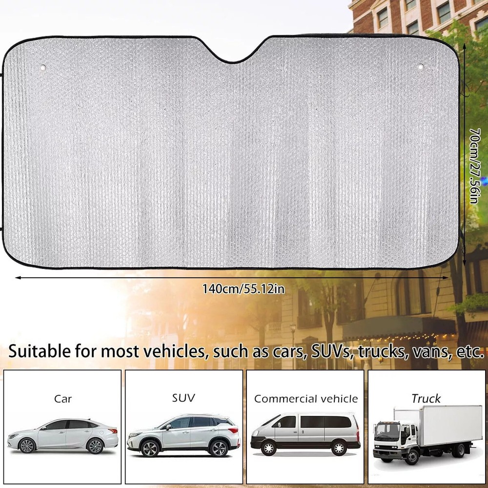 2x Foldable Car Windshield Front Window Sun Shade Cover Visor UV Block Protector