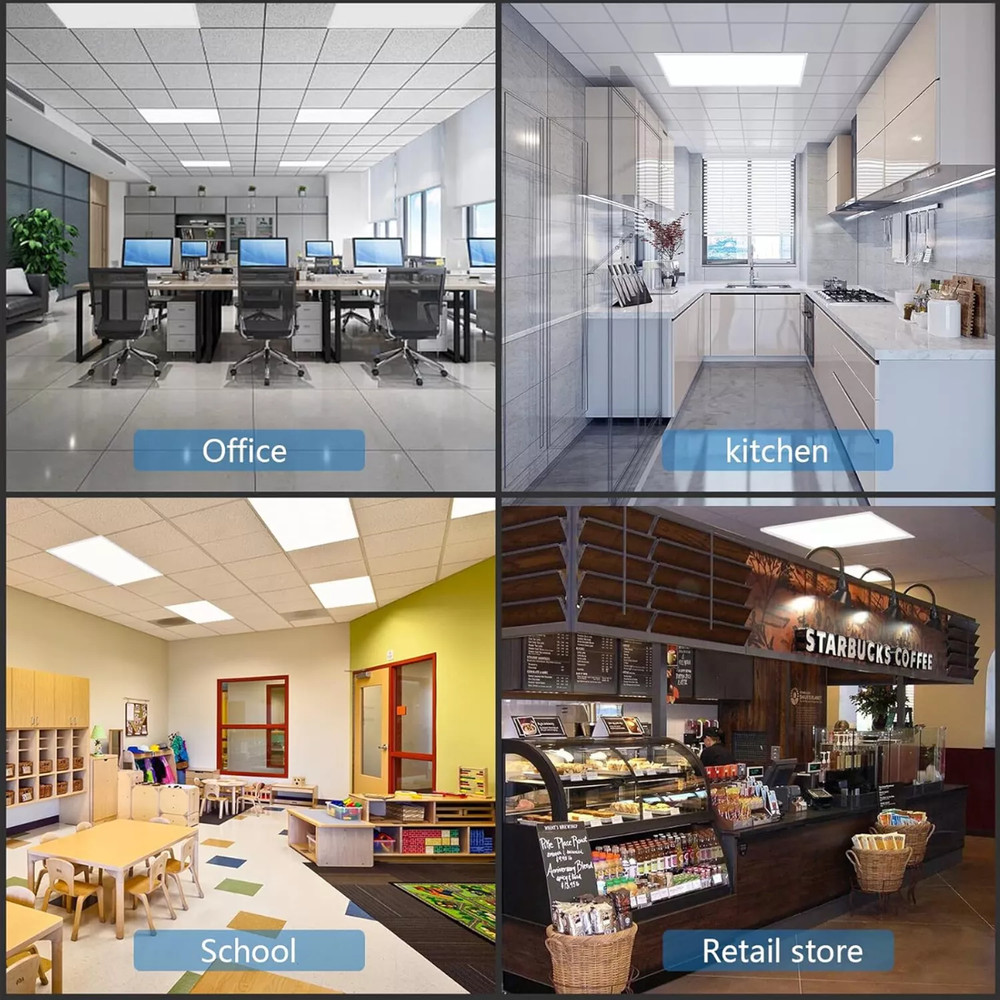 2X4FT LED Flat Panel Light 7800LM 4X75W 5000K Drop Ceiling Ceiling Office Lights