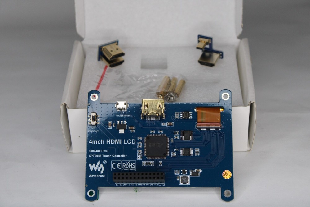 4 inch HDMI LCD IPS Display 800x480 Resistive Touch Screen HDMI AI Raspberry PI