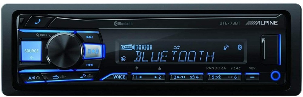 ALPINE UTE-73BT Mech-Less Digital Media Receiver with Bluetooth Wireless
