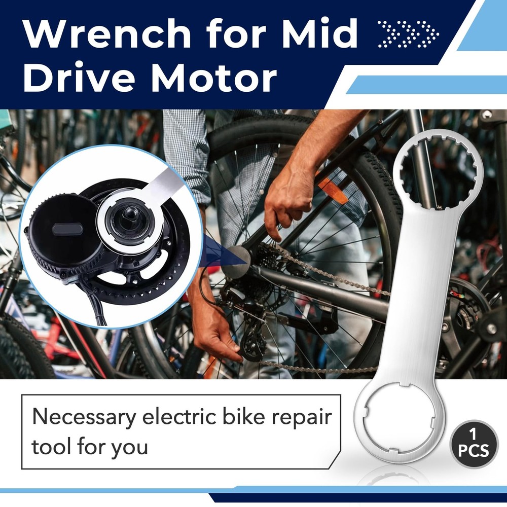 CuraceQ Ebike Wrench for Mid Drive Motor, Normal size, Silver