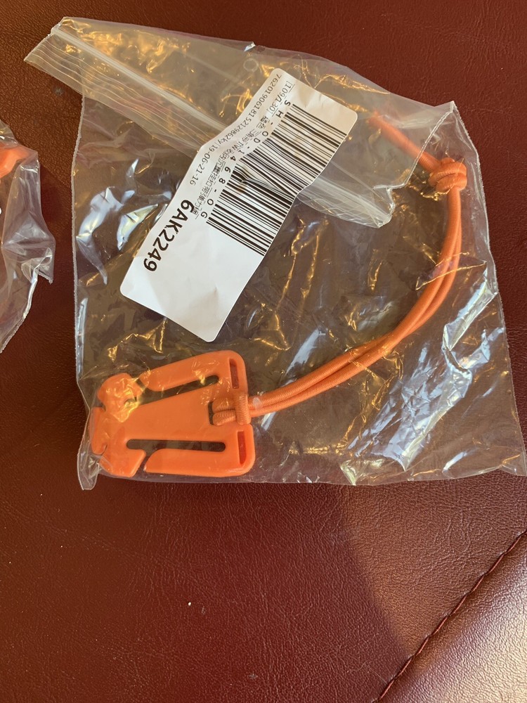 2 Pcs. Molle Web Dominators with Elastic String Tactical Strap Manage Orange