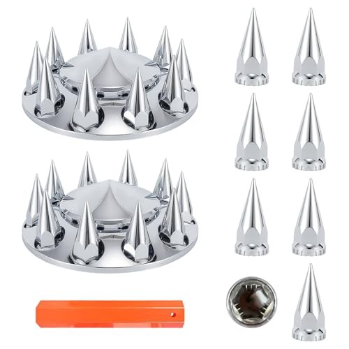 Front Axle Cover ABS Chrome Plastic Kits with 33mm Push-on Front 2-Push-on