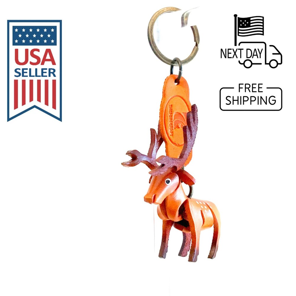 Sika Deer Handmade Leather Keyring