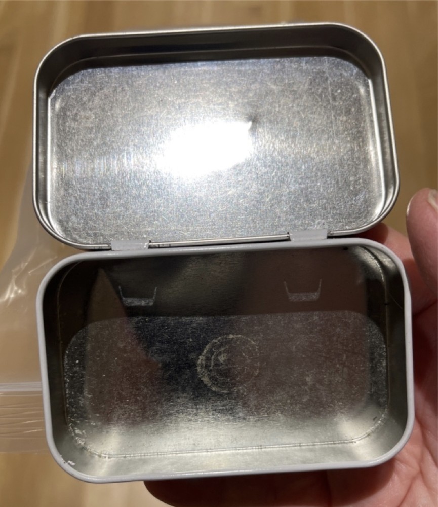 Brown Haley Tin Cinnamons Zingos empty