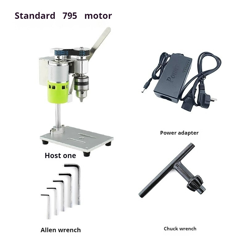 Micro Bench Drill Desktop DC Speed Regulating Electric Drill Drilling Machine