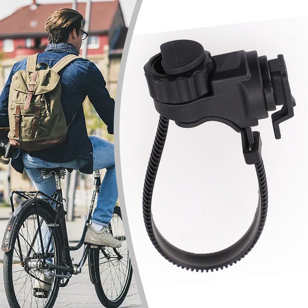 Bicycle Light Mount Handlebar Light ABS Bicycle Accessories Black Cycling