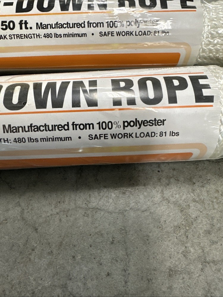 (2) Pack Tie Down Rope 3/16” X 50’ UH10