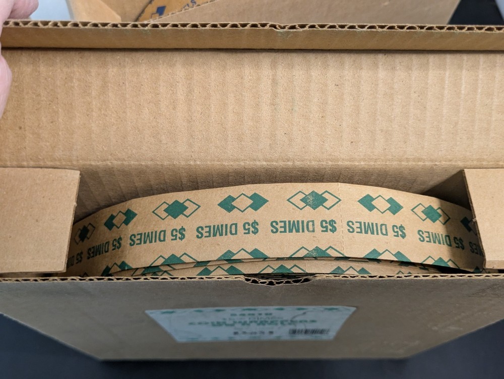 1000 each box Coin Wrappers on a roll 1 cent 5 cent 10 cent.