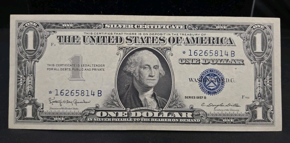 1957-B Silver Certificate Star Dollar 1.00 Nice