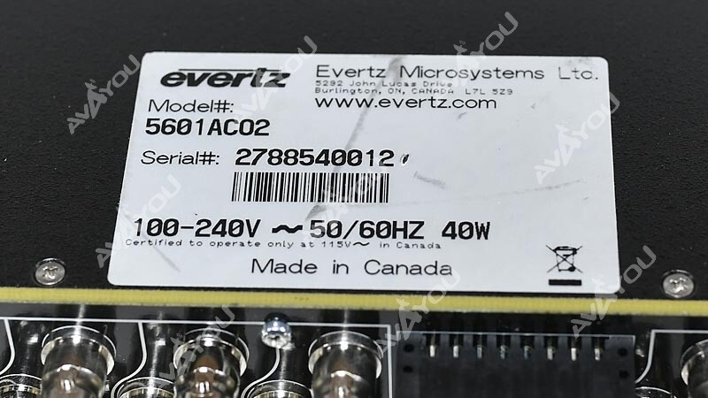 Evertz 5601ACO2 Automatic Changeover for 5601MSC Master Clock/Sync Generator