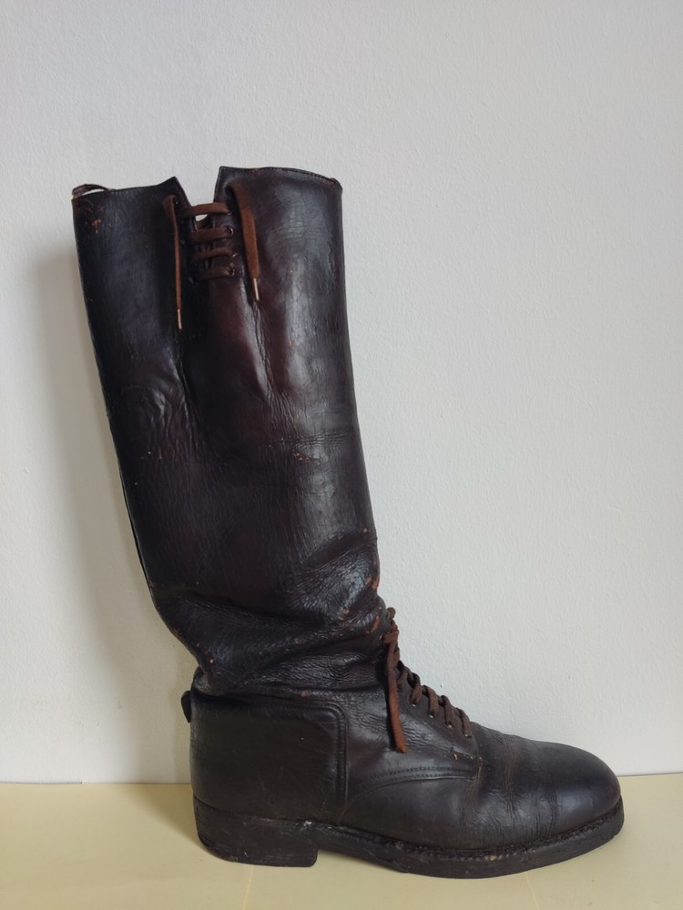 original WW2 Officers Brown Hungarian Leather Boots "Birgerli"
