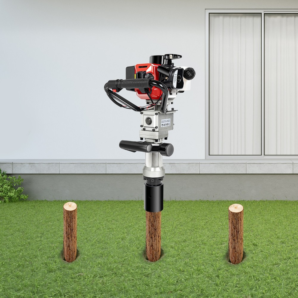 Portable 2 Stroke Gas Powered T-Post Driver Pole Pounder Pile Driver Hammer