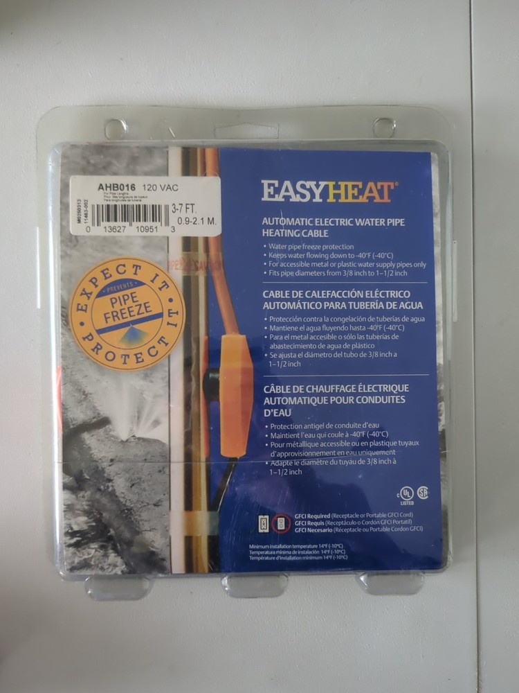 EasyHeat AHB016 AHB 6 ft. Automatic Electric Water Pipe Heating Cable