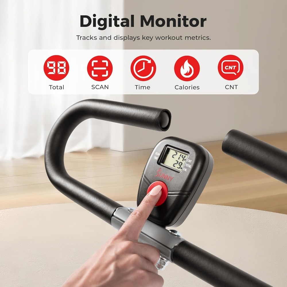 LCD Display Foldable Squat Trainer with Adjustable Bands - Home Fitness Solution