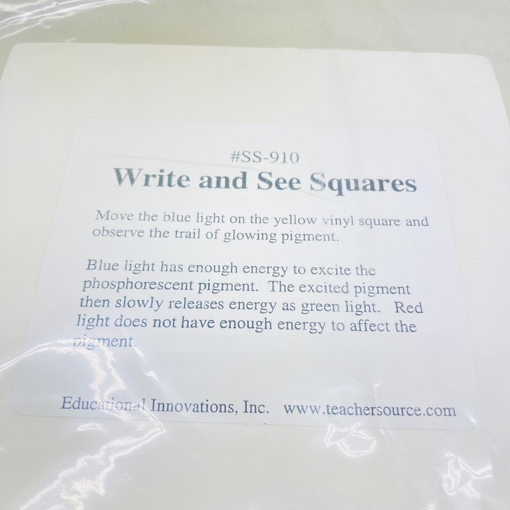 Educational Innovations Write & See Squares #SS-910 Fun Drawing Light Board •VG‼