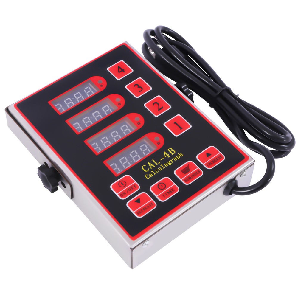 4-Channel Kitchen Timer for Commercial Restaurant Countdown Timer Large Digital