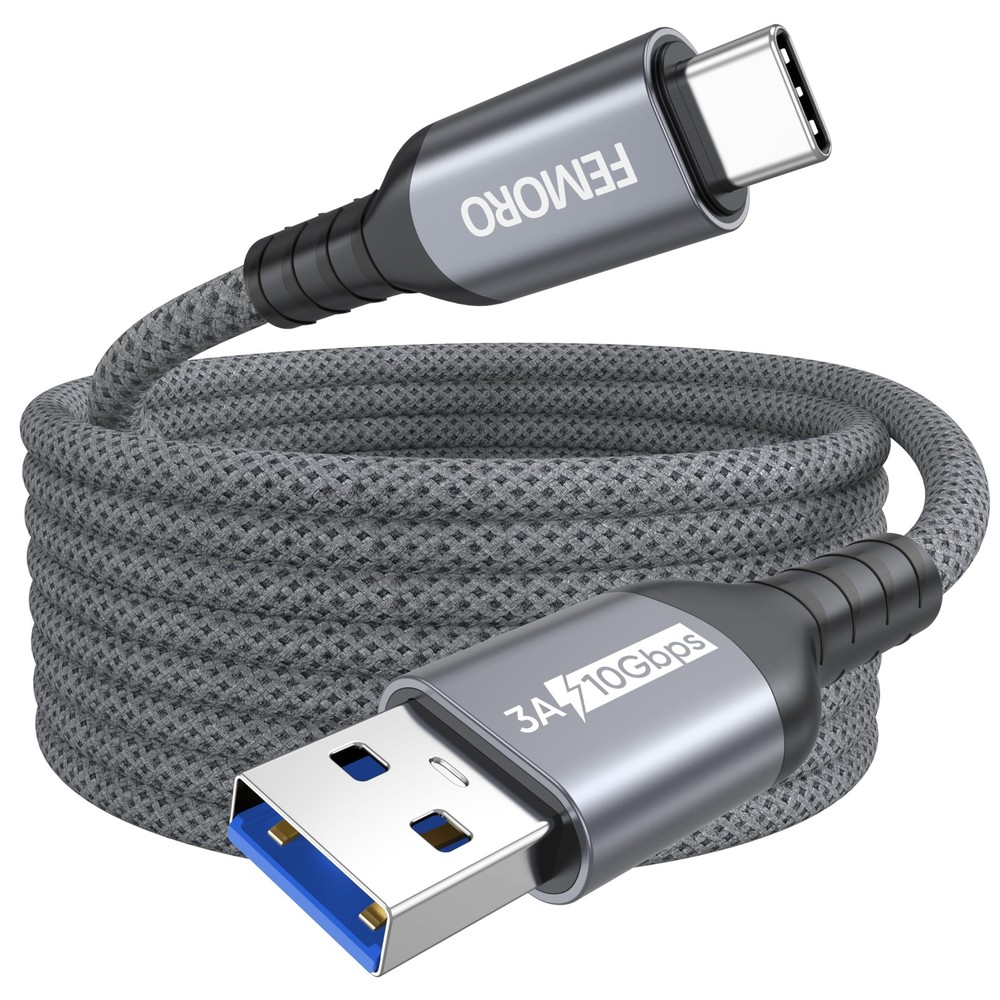 USB C Cable 15ft, Long 3.2 Gen2 10Gbps Data Transfer & 15 Feet, Grey