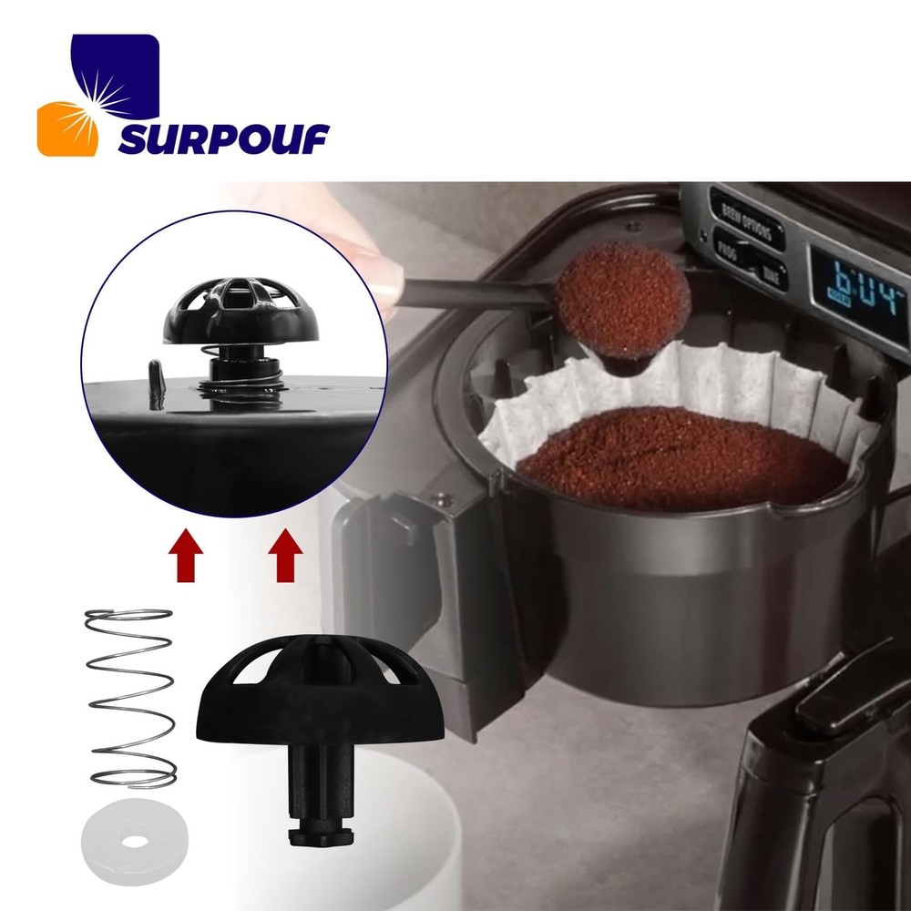 2-Pack Coffee Replacement Brew Basket Spring Loaded Stopper Kits Fits as pic
