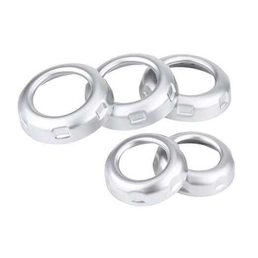 Anti Scratch Silver Chromed Dustproof Volume and Air Conditioning Knobs Trim