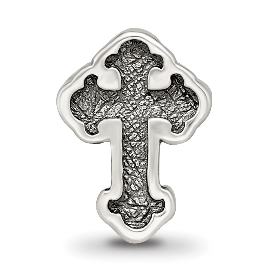 Silver Reflections Budded Cross Bead QRS1292