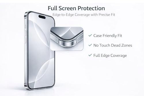 2 Pack Screen Protector for with Alignment Frame, 9H Tempered iPhone 17 Pro Max
