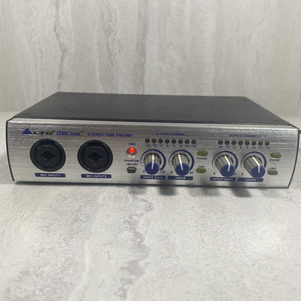 ALTO Alpha MicTube Microphone Stereo Preamplifier
