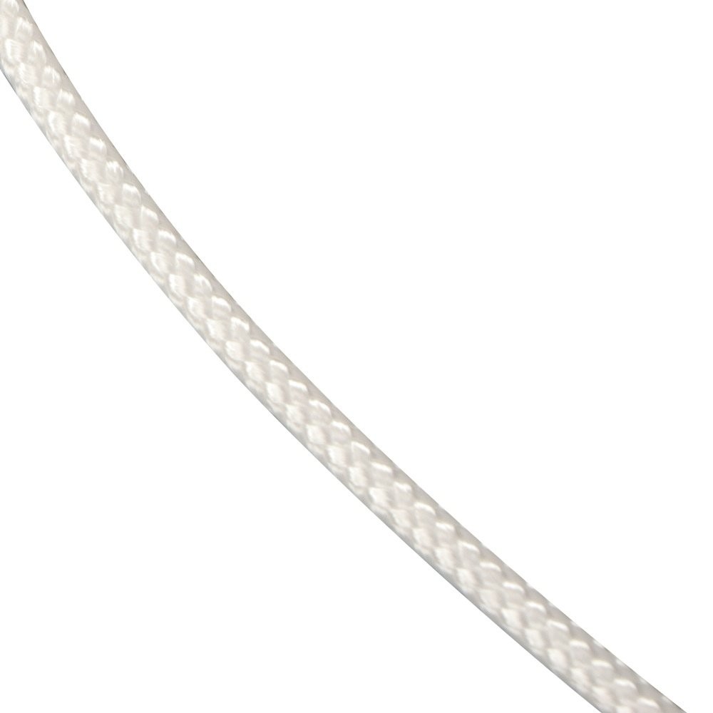 1/8" × 500' White Nylon Rope Sturdy Spool Solid Braid Rope Abrasion Resistance