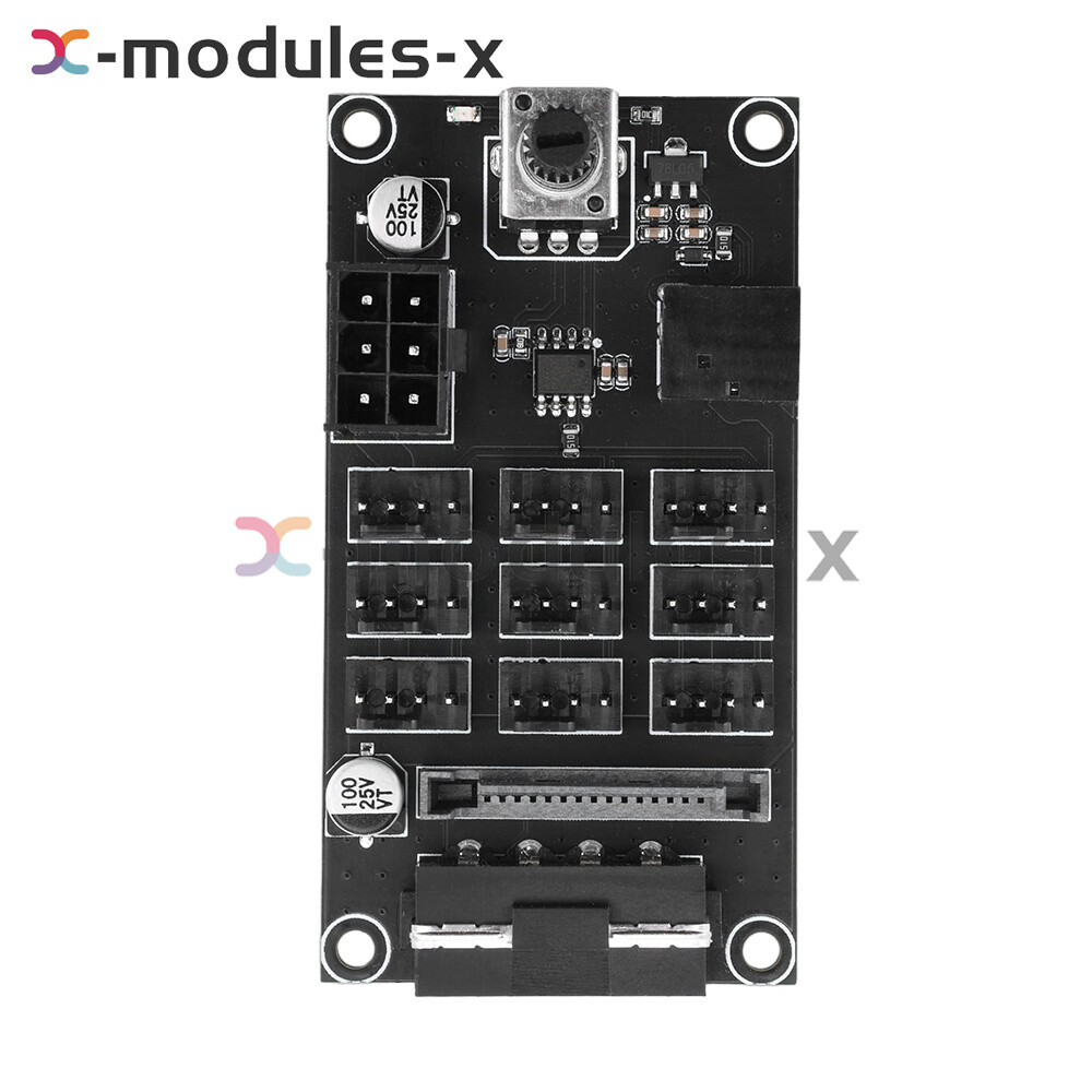 Computer Chassis PWM Violent Fan Speed Controller 9-Channel Fan Hub Controller