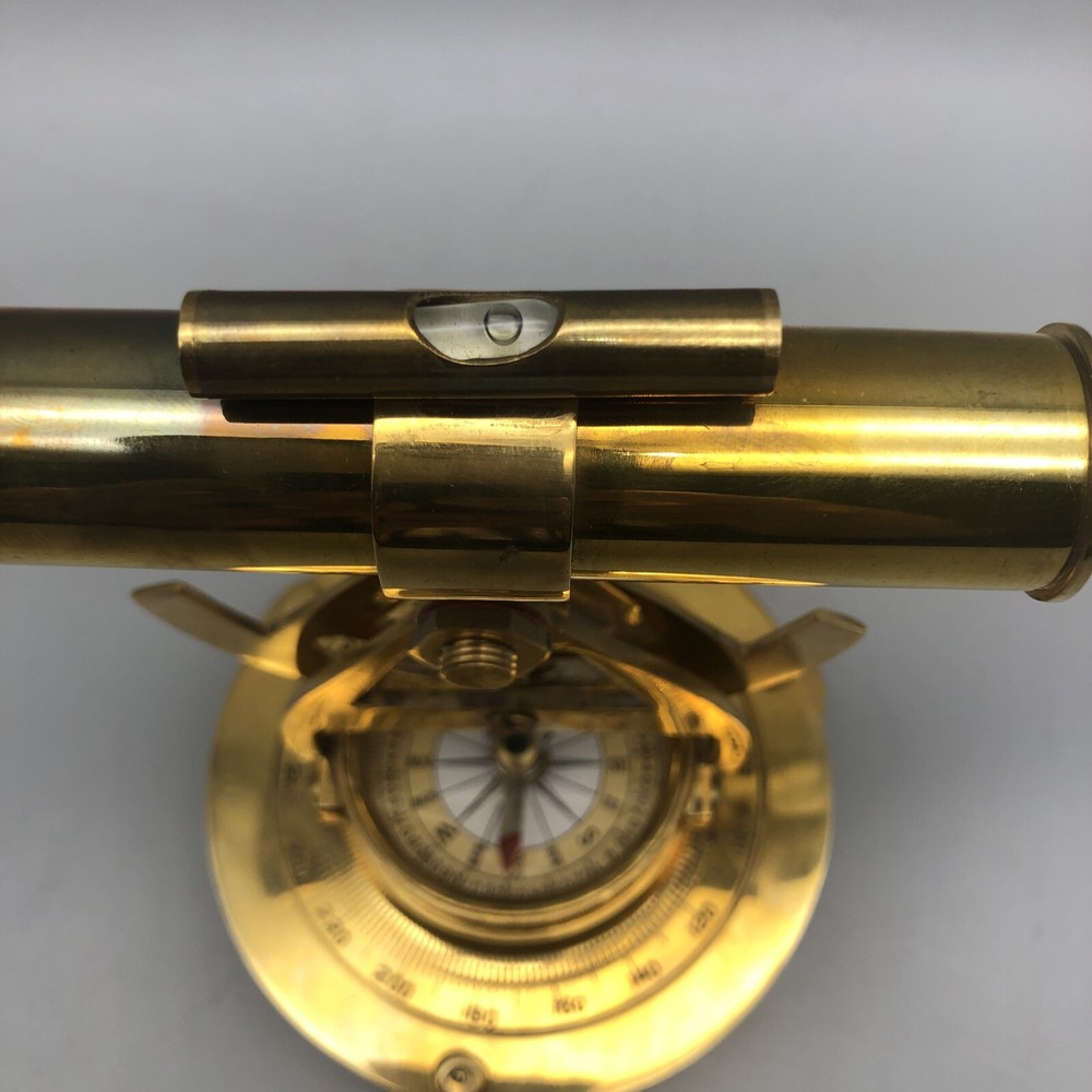 Brass Telescope Compass Feel The Distant Objects Nearer *READ