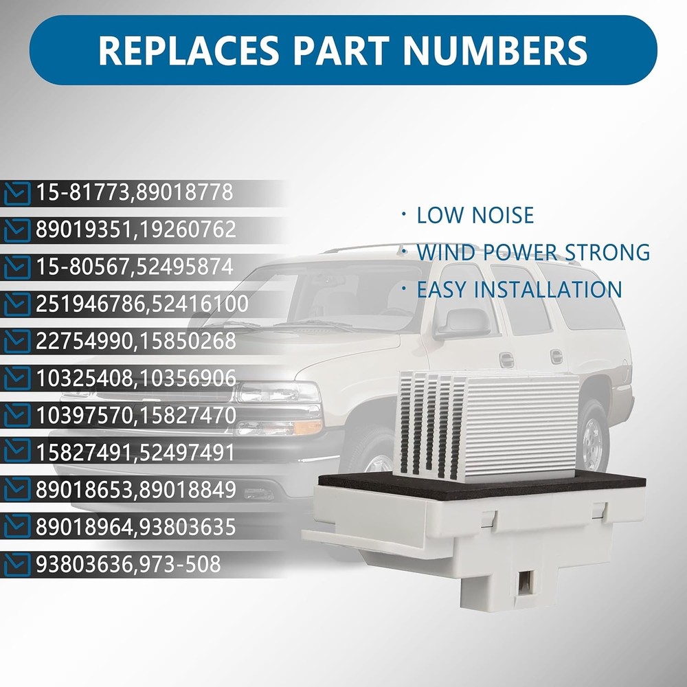 HVAC Blower Motor Resistor Kit Compatible with Chevy, GMC - Silvera... Fast Ship
