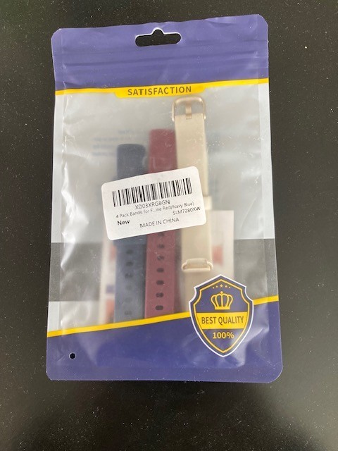 Fitbit Luxe Replacement Bands, New, Soft Silicon: Navy, Maroon, Off-White