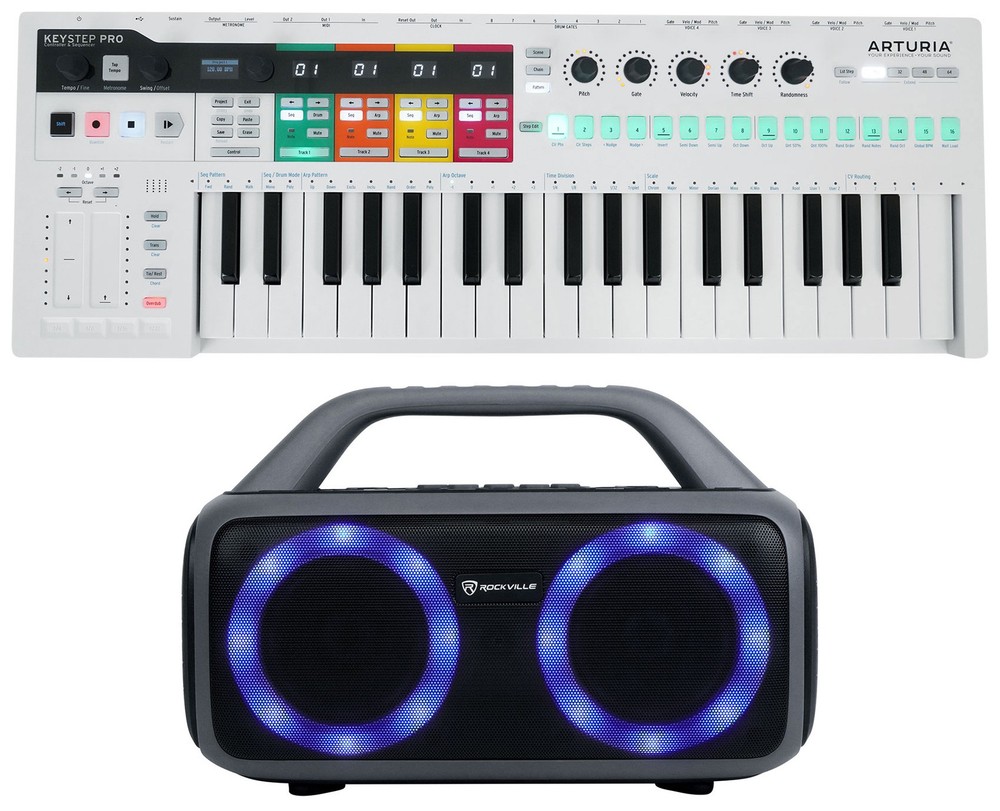 Arturia Keystep Pro Sequencer 37-Key USB Keyboard Controller+Bluetooth Speaker