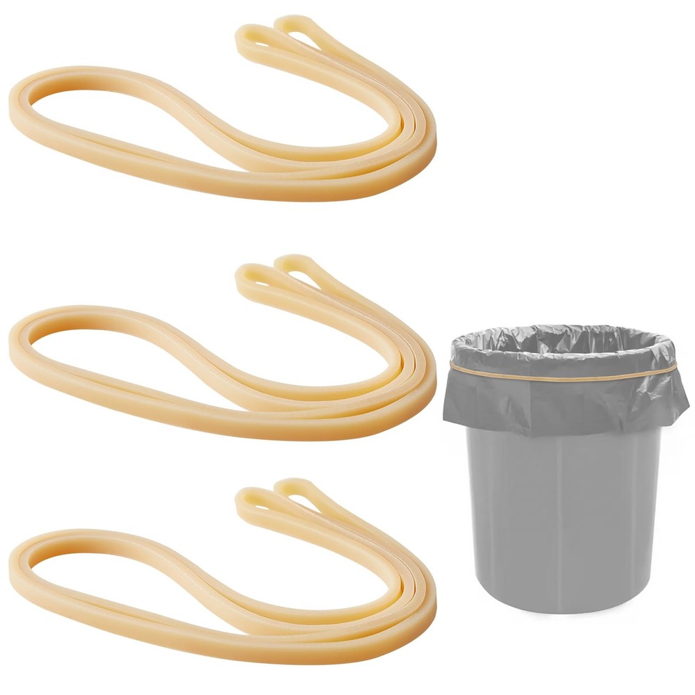 Rubber Bands for 32-55 Gallon Trash Cans(Value 3 Pack) yellow