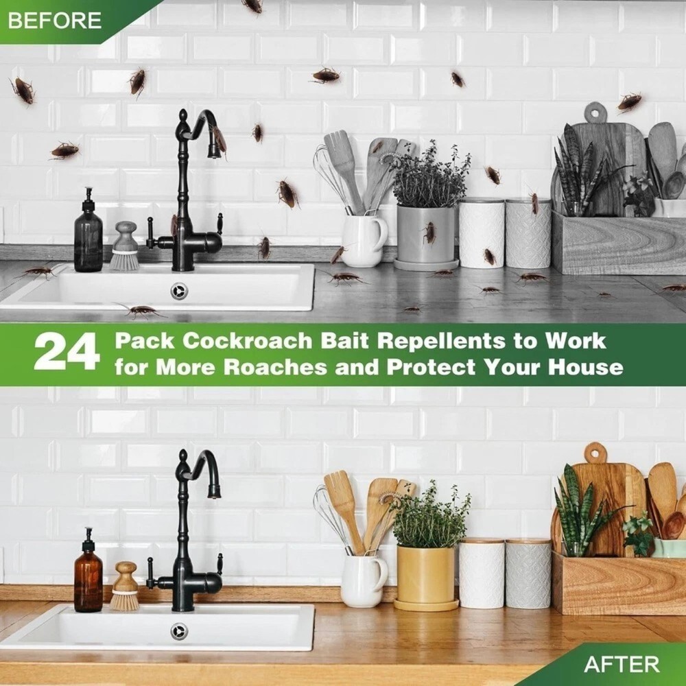 Roach Killer Cockroach Traps safe for Indoor & Outdoor Infestation Control Safe