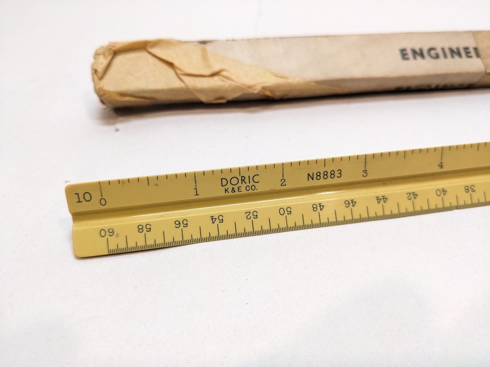 K&E CO. DORIC N8883 Engineer Ruler Measuring Drafting Metrology Tool