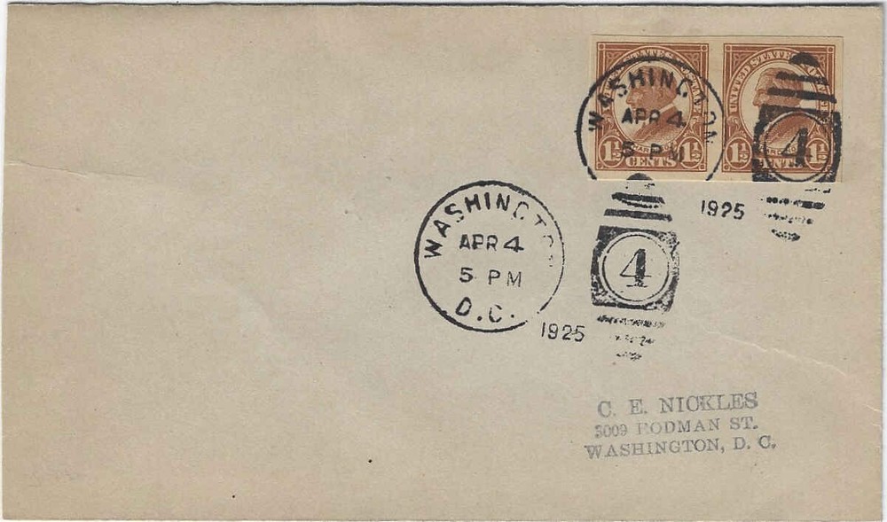 FDC   576  pair  --   Apr 4, 1925  --  Nickles