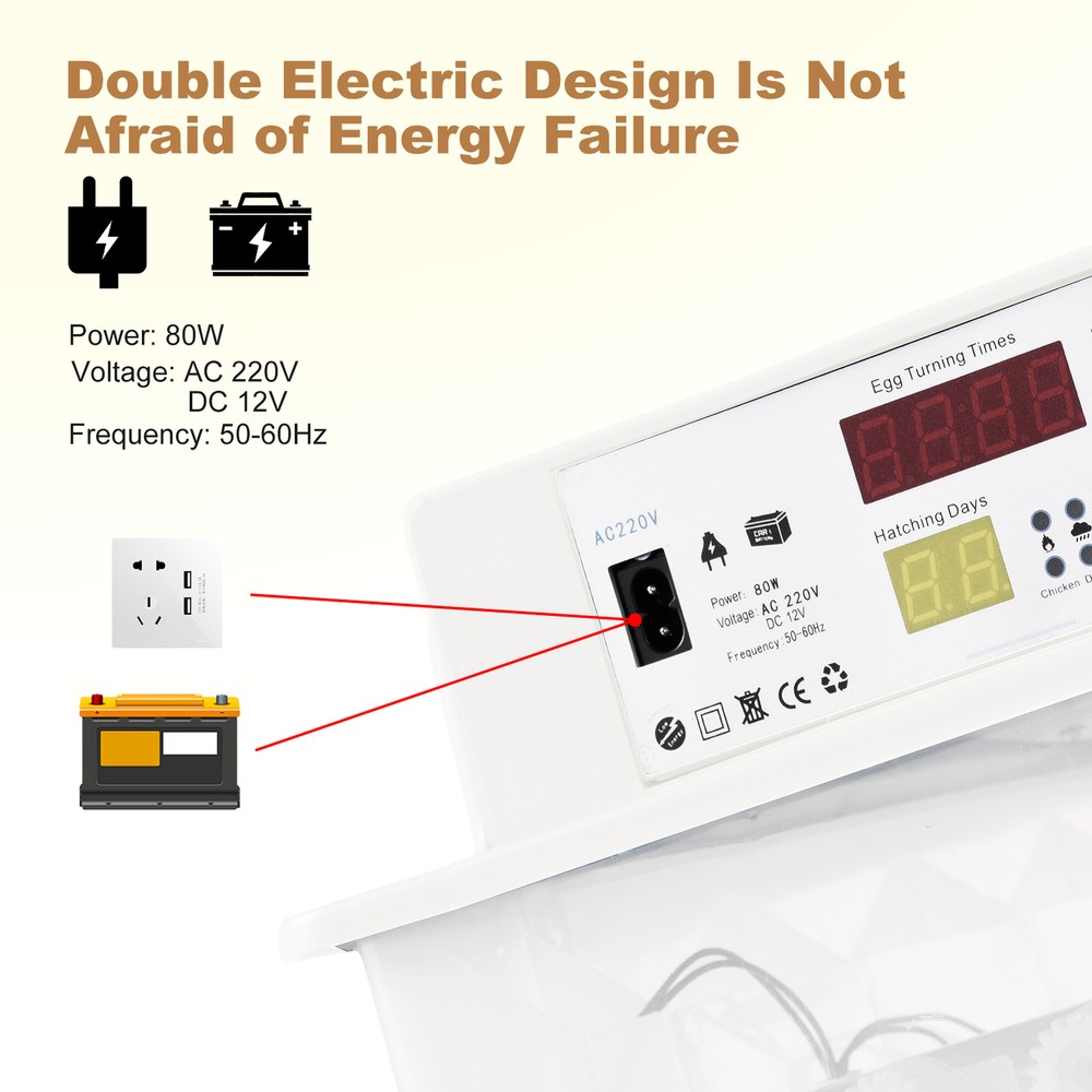 120 Digital Eggs Incubator Egg Hatcher With Temperature Control Automatic Turner