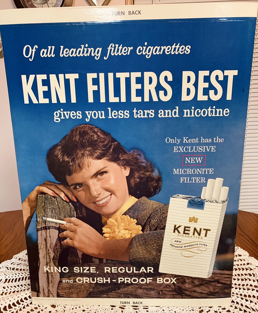 Vintage Kent cigarette easel back Litho