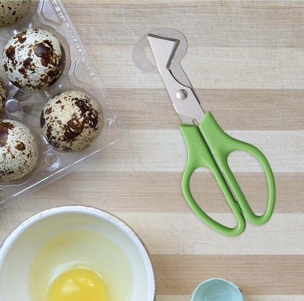 Stainless Steel Quail-Egg Cutter Scissors Kitchen Egg Shears Tool-2Pcs