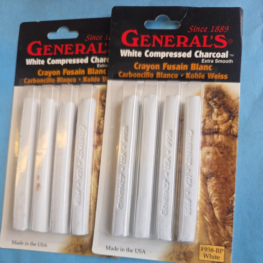 Generals White Compressed Charcoal 4 pack, 2 BOXES